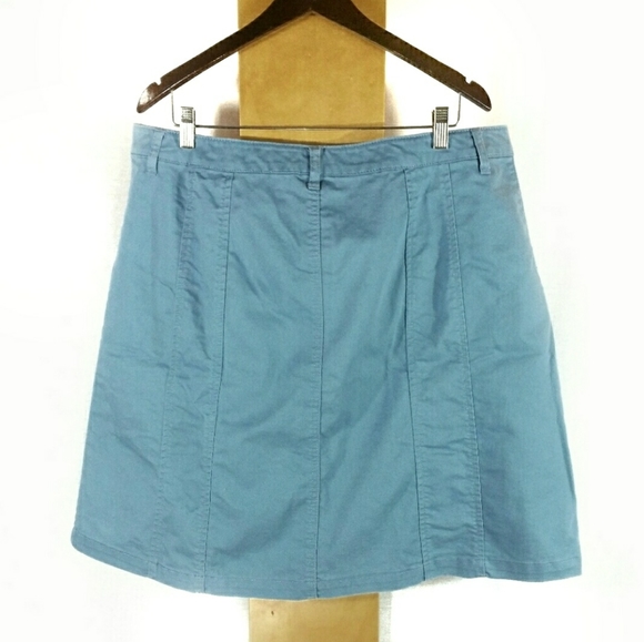 Woman Within A-line Button Front Denim Skirt (A) - Picture 3 of 6